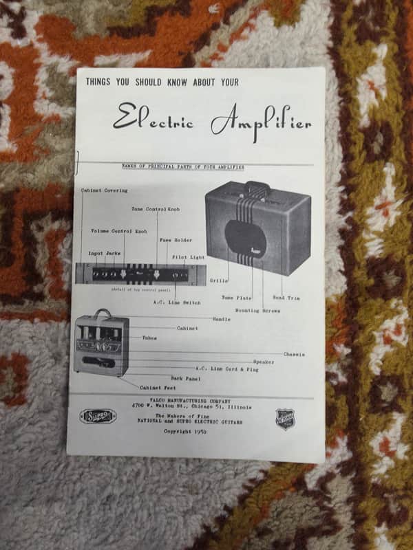 Valco, Supro, National Electric Amplifier Manual 1950s 1960s image 1