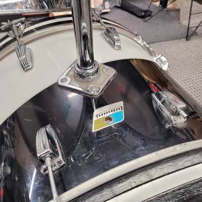 Ludwig Vistalite Big Beat 4 Piece Shell Pack 12/13/16/22 1970s - Black / White image 10