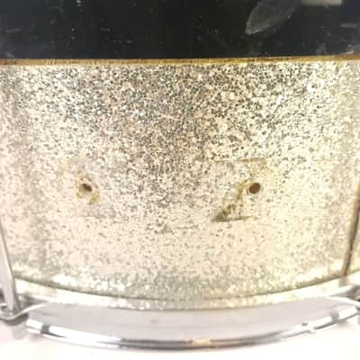 Ludwig 12x15"Tenor Tom Drum Silver Sparkle/Black Cortex Vintage70s Blue/Olive 6p image 7
