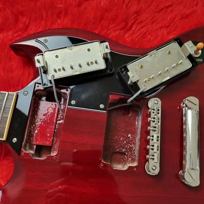 2008 Tokai SG155 Premium Series SG Standard - Cherry Lacquer - 1 Piece Honduras Mahogany Body - Original Case - Made In Japan MIJ image 20