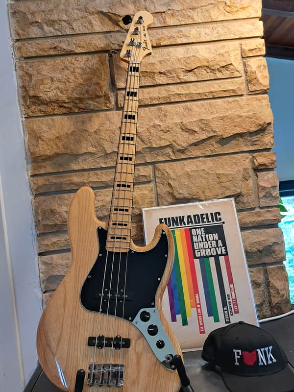 Fender Limited Edition '70s Ash Jazz Bass 2017 - Natural image 1
