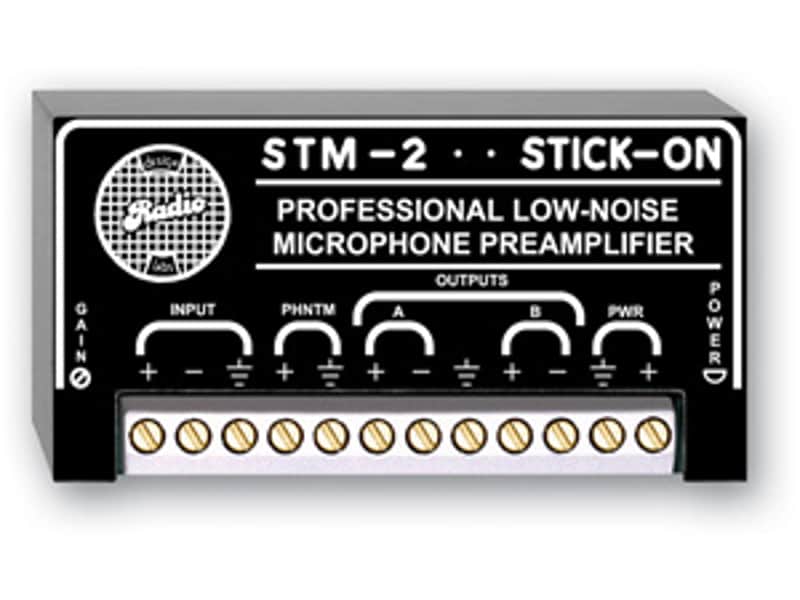 RDL STM-2 Adjustable Gain Mic Preamp - 35 to 65 dB Gain image 1