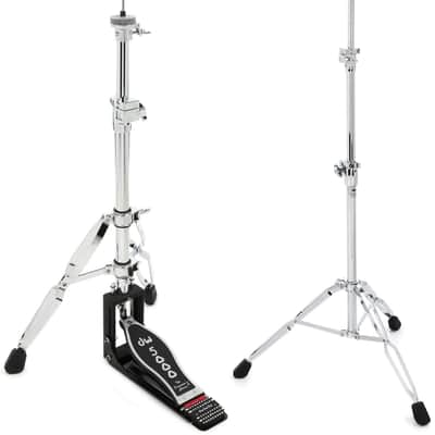 DW DWCP5500TD 5000 Series Heavy Duty Hi-hat Stand - 2-leg  Bundle with DW DWCP5710 5000 Series Straight Cymbal Stand image 1