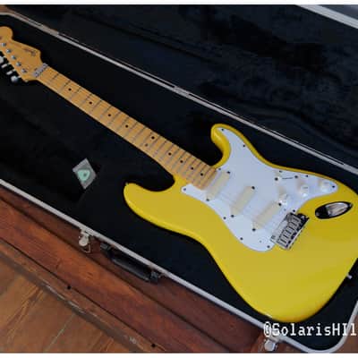 Graffiti Yellow Fender Strat Plus with Maple Fretboard 1987 - 1988 image 2