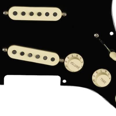 Fender Pre-Wired Strat Pickguard, Tex-Mex SSS, Black 11 Hole PG image 5