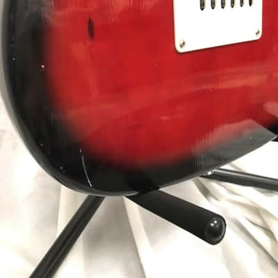 Mahar Strat Style Electric Guitar Red And Black image 10
