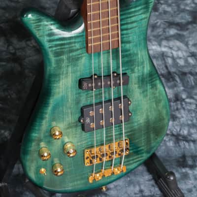 Lefty Warwick Streamer LX JazzMan 2009 Trans Green Left Handed image 5