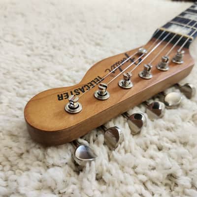 Fender Warmoth Telecaster replacement neck with Kluson tuners roasted maple ebony fretboard pearl block inlays tele rosewood image 4