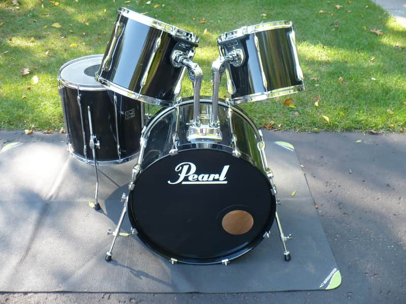 1999 Pearl Export Select Ebony Mist Rare- Mahogany/Poplar/Birch Shells image 1