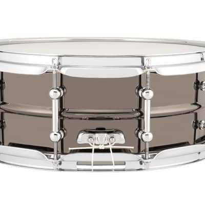 Ludwig Universal Metal 5.5x14" Black Brass Snare Drum Chrome-Plated Triple Flange Hoops | NEW Authorized Dealer image 3