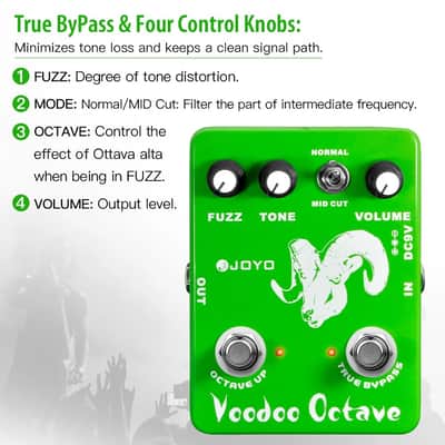 Joyo JF-12 Electric Guitar Effects Pedal Distortion Overdrive Metal Shell True Bypass image 5