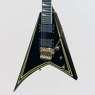 Jackson MJ Series Rhoads RR24MG Electric Guitar 2024 - Black with Yellow Pinstripes image 3