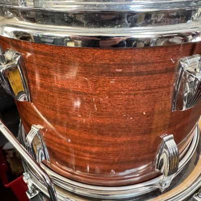 Ludwig Pro Beat Shell Pack, 1970s, 3 Ply, Mahogany Cortex image 11