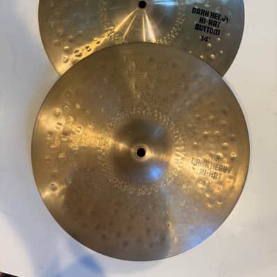 Paiste Sound Creation 14" Dark Heavy Hi Hats Matched Pair 1985 image 1