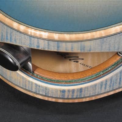 2015 Mirabella Oval Hole Archtop Blue Sunburst with Side Trapdoors image 9