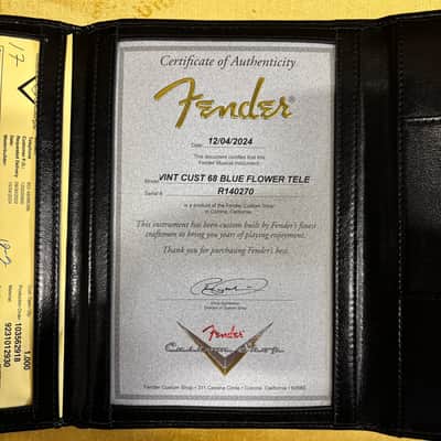 Fender Custom Shop Vintage Custom 1968 Blue Flower Telecaster NOS - Aged Blue Floral - R140270 - PLEK'd image 12
