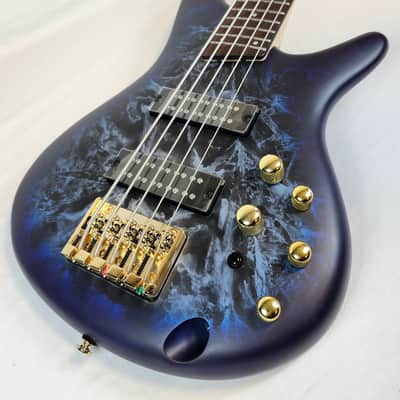 Ibanez SR305EDX SR Standard 5-String Bass, Gold Hardware, Cosmic Blue Frozen Matte image 5