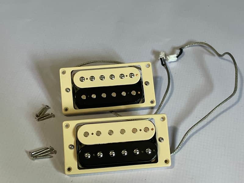 2021 Epiphone Slash Les Paul Guitar Neck Bridge Zebra Probucker Humbucker Pickup Set image 1