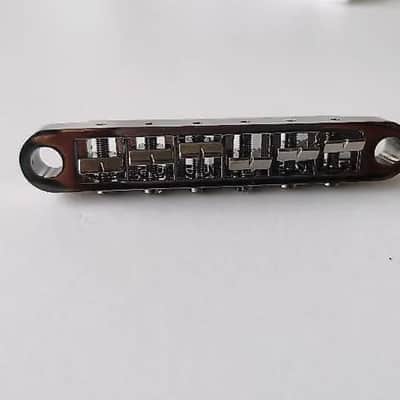 Black Nickel Guitar Tune O Matic Bridge with Stopbar Tailpiece image 7