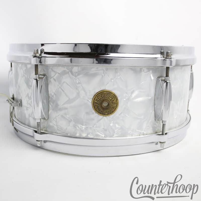 *Gretsch Dixieland WMP 14x5"Snare Drum Round Badge 6ply Jasper Maple Vintage 60s image 1