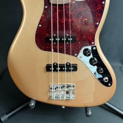 Fender American Professional Classic Jazz Bass 4-String Bass Guitar Faded Firemist Gold w/ Gig Bag image 2