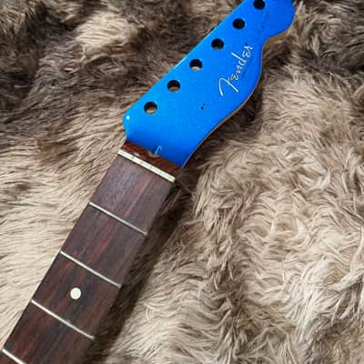 2021 Fender Mod Shop American Professional Telecaster Rosewood Neck with Mystic Lake Placid Blue Headstock image 5