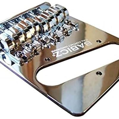 Babicz Full Contact Hardware ORIGINAL SERIES FCH6 TELE STYLE BRIDGE, 6 String, Nickle image 1