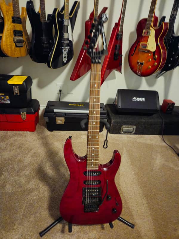 Jackson Dinky HSS JSDXQ TRANSPARENT Red 2000’s - TRANSPARENT Red image 1