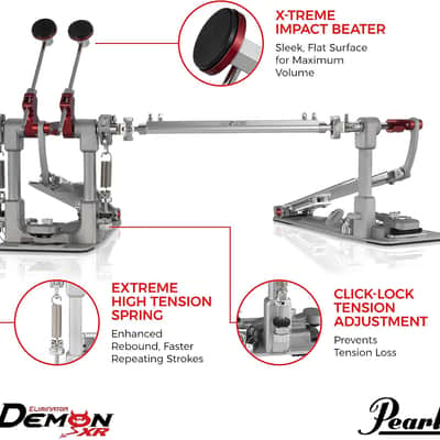 Pearl Eliminator Demon XR P-3502D Direct Drive Double Bass Drum Pedal image 4
