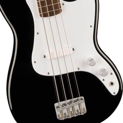 Squier Squier Sonic Bronco Bass, Black, Laurel Fingerboard image 3