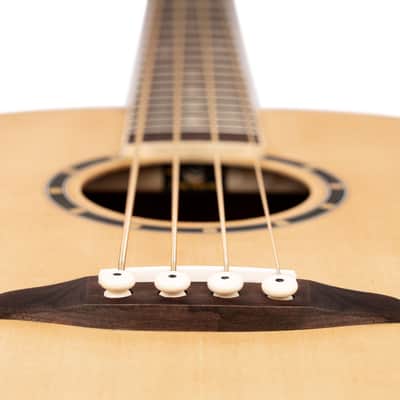 Ortega D7E-4 Deep Series 7 Spruce Top Mahogany Neck Medium Scale 4-String Acoustic-Electric Bass Guitar image 16