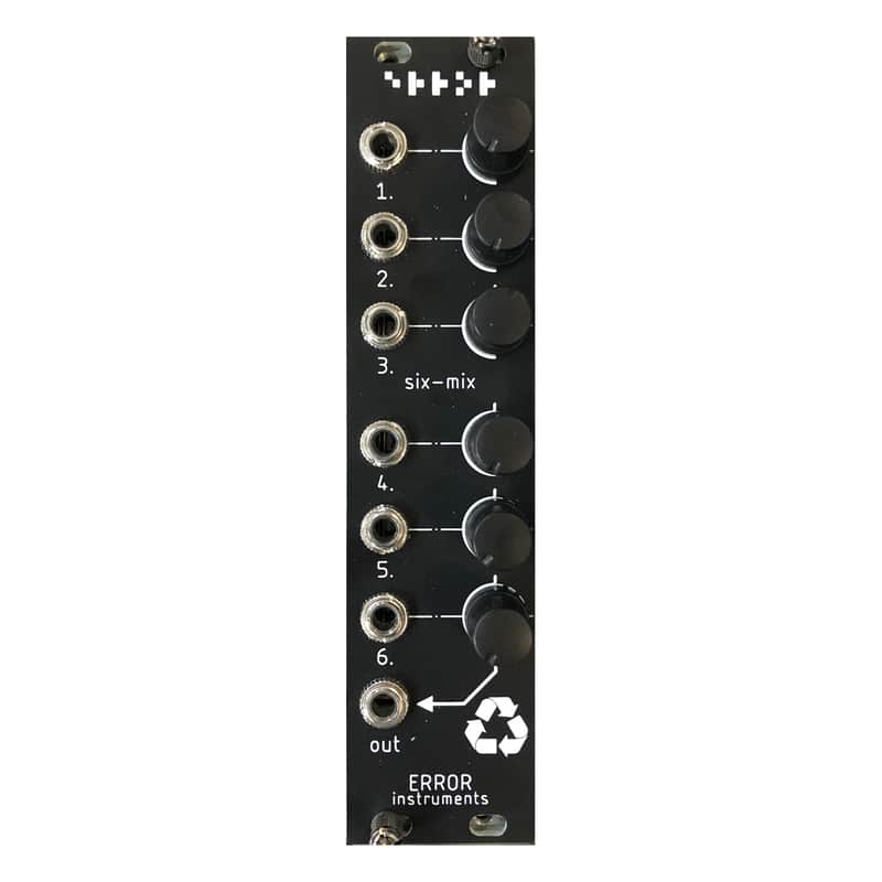 Error Instruments 6 Mix Eurorack Mixer Module (Black) image 1