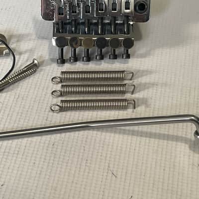 1980's Era Original Floyd Rose Made in Germany Chrome Tremolo Bridge Vibrato Kramer Guitar FU Tone Brass Block image 2
