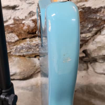 1966 Fender Musicmaster II Short Scale - Daphne Blue With Original Case image 11