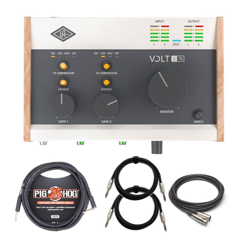 Universal Audio VOLT-276 USB Audio Interface with XLR Cable, Guitar Cable, and 1/4 in. TRS Cables image 1