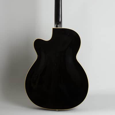 Isana Black Pearl Arch Top Acoustic Guitar (1959), molded fiberglass hard shell case. image 5
