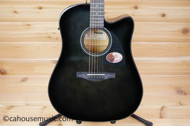 Ibanez AAD77CE-TKS Advanced Acoustic - Transparent Black Sunburst High Gloss image 1
