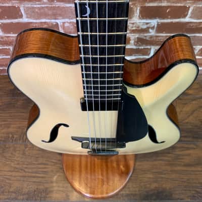 Timothy Bram Mahogany Thin Line Tribute Archtop Model # 15, near Mint condition, 14 1/2" Lower Bout Natural image 10