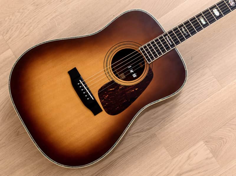 1990s Morris TF-60 Shaded Top Vintage Dreadnaught Acoustic Guitar