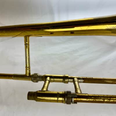 King 606 Student Model Tenor Trombone - Clear-Lacquered Brass image 4