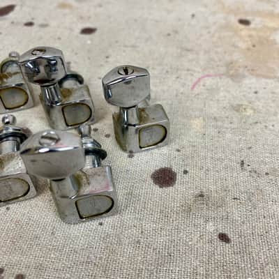 Vintage Fender 6 In-Line Guitar Tuners-Tuning Keys Chrome Circa 1970's 1980's image 6