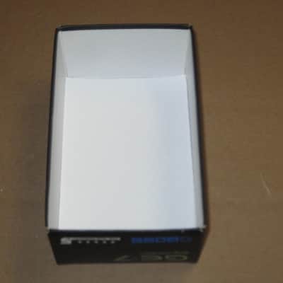 less than light average wear Boss EMPTY BOX for GE-7 Equalizer (NO pedal / NO paperwork) specifically from 2017 -  but can be a home for other year GE7 pedal) outside of box is black with blue, light green, & white graphic image 16