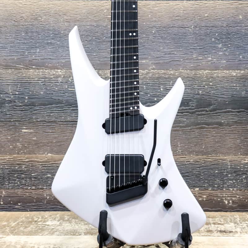 Ernie Ball Music Man Kaizen 7-String Chalk White Multi-Scale Electric Guitar w/Case image 1