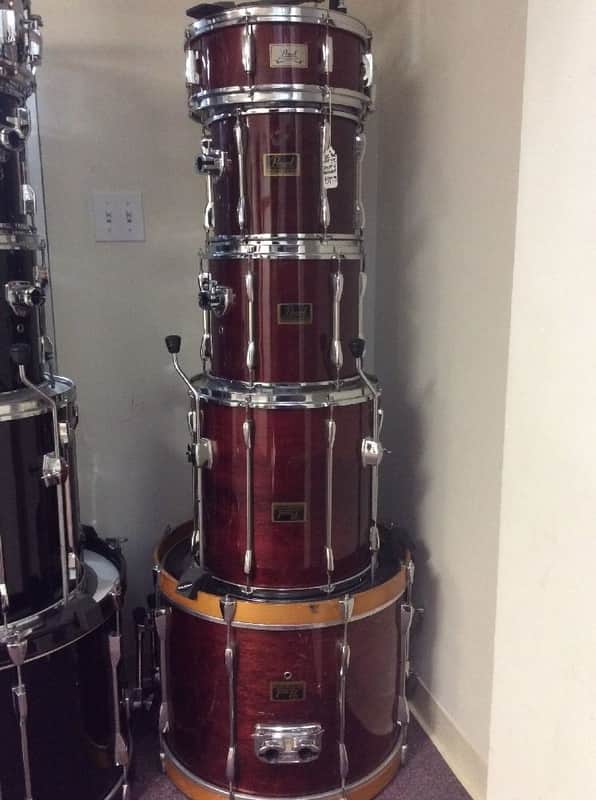 Used Pearl Export Series 5 Piece Drum Set with Hardware image 1