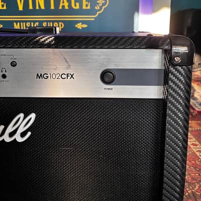 Marshall MG Carbon Fiber MG102CFX 2-Channel 100-Watt 2x12" Solid State Guitar Combo 2011 - 2018 - Black Carbon Fiber image 9