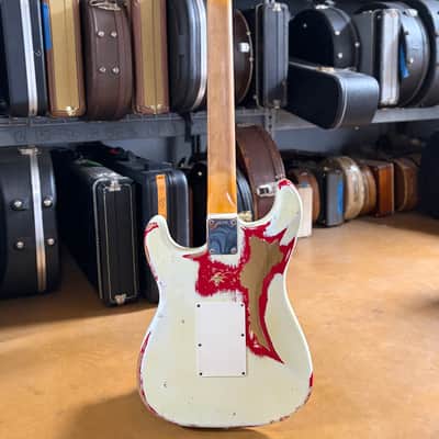 2015 Fender Custom Shop Limited Edition White Lightning ’60s Strat Heavy Relic HSS Floyd Rose – COA/OHSC image 12