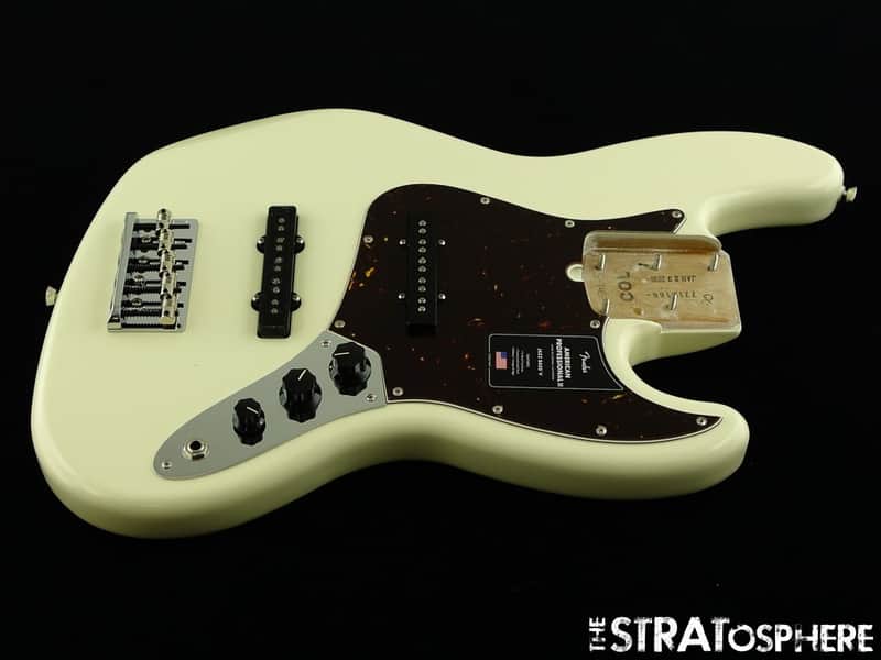 Fender American Professional II Jazz V 5 String Bass LOADED BODY Olympic White image 1
