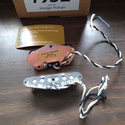 Virgil Arlo New White Label 1952 Telecaster pickup set (original, not the reissues) , New Old Stock 2018, Never used, boutique black guard telecaster pickups -  luthier parts for project restoration image 1