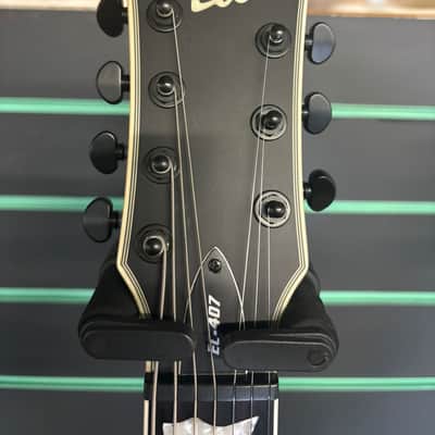 ESP LTD EC-407 Satin Black 7-String Electric Guitar image 7