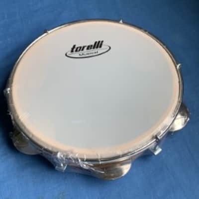 8" Brazilian Handmade Tambourine Pandeiro Milk Nylon Head 5 Double Jingles Inject Plastic Wood Body image 3